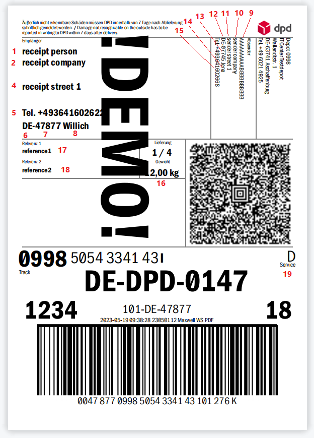 DPD DE Classic Label 1